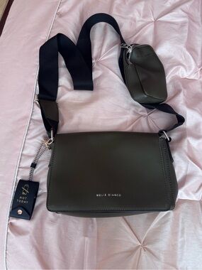 MELIE BIANCO Olive Green Crossbody Bag